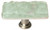 Sietto Glacier spruce green long knob with satin nickel base