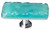 Sietto Glacier aqua long knob with polished chrome base