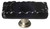 Sietto Glacier black long knob with satin nickel base
