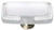 Sietto Reflective white long knob with satin nickel base
