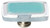 Sietto Reflective aqua long knob with satin nickel base