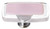 Sietto Reflective pink long knob with polished chrome base