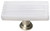 Sietto Reed white long knob with satin nickel base