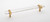 Sietto 9" Adjustable clear pull with satin brass base