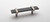 Sietto 5.5" Adjustable slate gray pull with satin nickel base