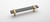 Sietto 7" Adjustable slate gray pull with satin brass base