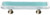 Sietto Reflective aqua pull with satin nickel base
