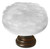 Sietto Glacier blue-gray round knob with oil rubbed bronze base