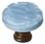 Sietto Glacier powder blue round knob with oil rubbed bronze base