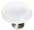 Sietto Cirrus white round knob with satin nickel base