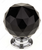 Richelieu Eclectic Crystal Knob - 8737 - Chrome, Black - 30 mm