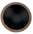 Richelieu Modern Wood Knob - 4407 - 64 mm - Matte Black, Walnut