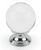Richelieu Modern Glass Knob - 0330 - Clear, Chrome - 30 mm