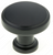 Richelieu Modern Metal Knob - 8726 - Matte Black - 34 mm