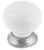 White Ceramic Knob with Brushed Nickel Base
P3568-WHT