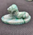 Oscar the Lion Paperweight - Emerald Swirl