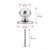 Functional Metal Wardrobe Knob - 3922 - Brushed Chrome