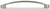 Richelieu Modern Metal Pull - 8071 - Brushed Nickel - 160 mm