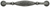 Richelieu Traditional Metal Pull - 8071 - Natural Iron - 128 mm