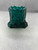 Owl N Stump Toothpick Holder  Dark Teal Green