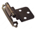 Richelieu 3/8" Overlay Semi-Concealed Self-Closing Hinge - Brushed Oil Rubbed Bronze