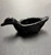 Glass Duck Trinket Dish Black Amethyst