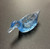 Glass Duck Trinket Dish Light Blue