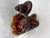 Santa on Sleigh Candy Dish Amberina Glass