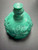 Open Rose Domed Butter Glass Dish Green