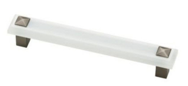 Translucent White and Brushed Stainless Steel Pull
LQ-P30940-FWS-C