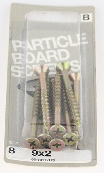 Particle Board Screws - 9 x 2 - 8 Pack (06-1817-176)