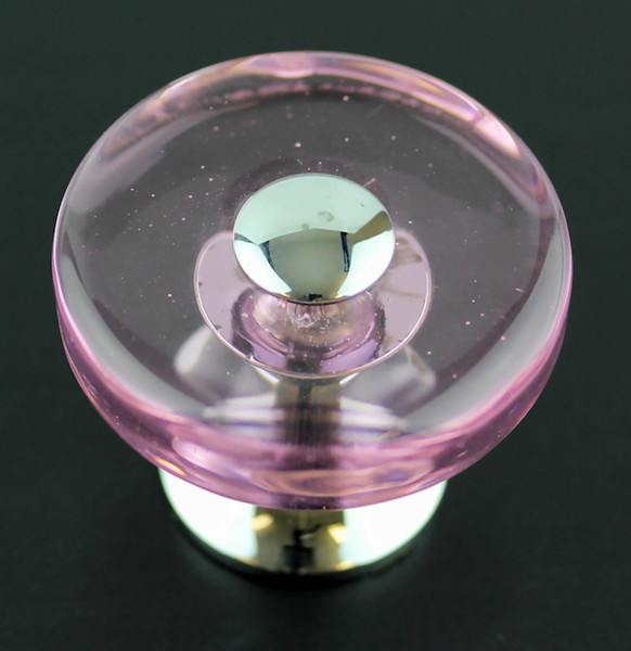 Pink and Chrome Glass Knob
GK-062-P-NP