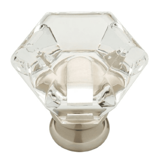 Clear Faceted Acrylic Knob with Satin Nickel Base
L-P19443-116-CP