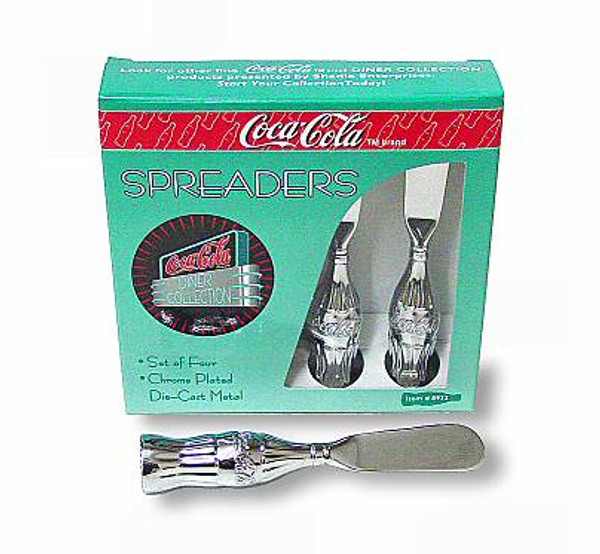 Chrome Coca Cola Spreader Knives - Set of Four