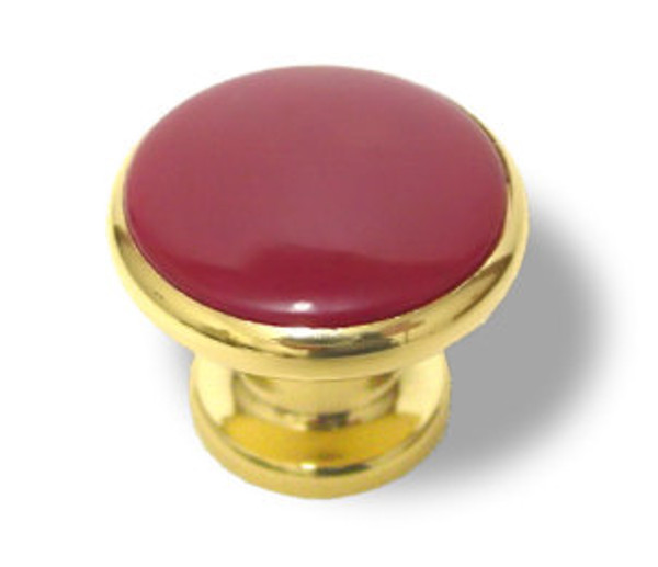 Solid Brass Knob with Red Acrylic Center
AM-BP5526-BE3