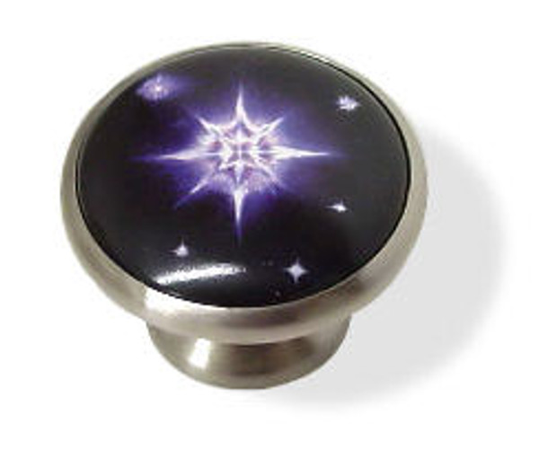 Star Filled Sky Ceramic Knob with Satin Nickel Base
L-PBF160Y-MIX-C