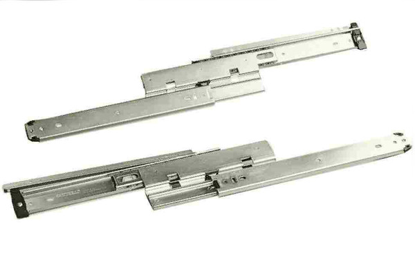 Side Mount Drawer Slide - 16" - Zinc Plated - Full Extension with Bracket 150 lb L-D76016-ZP-A