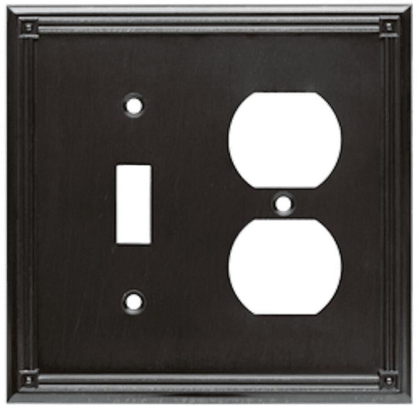 Bainerd - Ruston Single Switch / Duplex Outlet Cover Plate - Venetian Bronze - W20193-VBR-CP