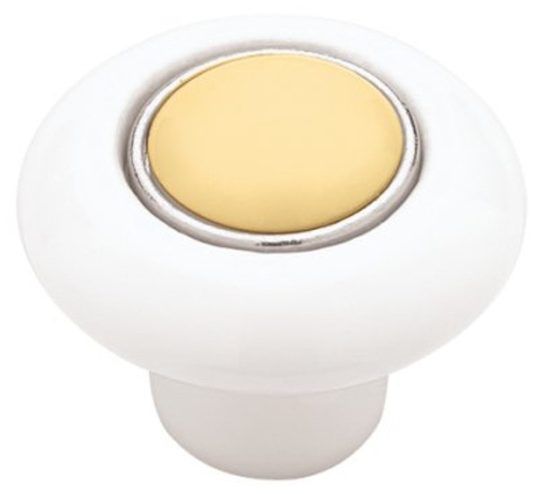 White Ceramic with Butter Yellow Insert Knob
L-PBF430Y-BTR-C