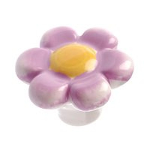 Purple and Yellow Porcelain Flower Knob
LAUREY-09202