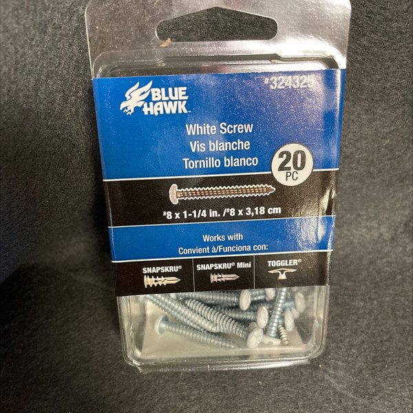 Case Lot (40) #8 X 1-1/4" White Pan Head