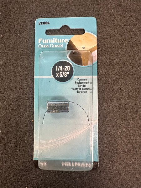 Case Lot (80) 1/4-20 x 5/8" Furniture Cross Dowel