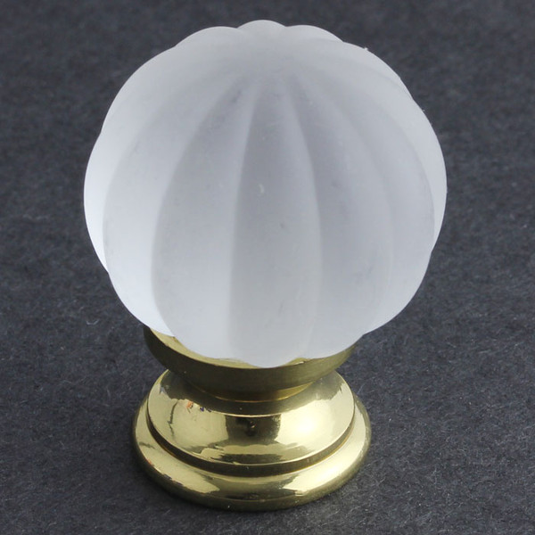 Frosted Glass Knob with Brass Base
AM-14301FCBB