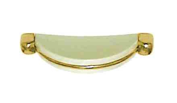 Polished Brass Pull with Ivory Plastic
P11-P1704