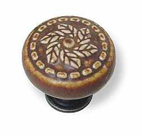 Burnt Umber Knob with Antique Pewter Base
K35-P3545AP