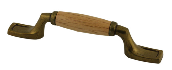 Antique Brass Pull with Wooden Center
HRT-1137-OB
