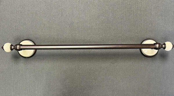 (5 Pack) 18 inch Alexandria Towel Bar Set Rubbed Bronze and Aged Ceramic