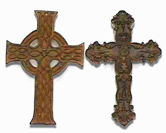 (5 Pack) Set of Cast Iron Crosses 2-PC - 10-1/4 inch Tall  CIA0338251W