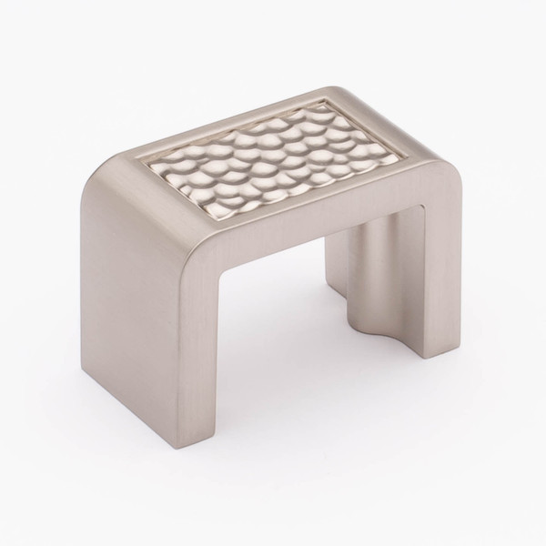 Sietto Hammered finger pull in satin nickel