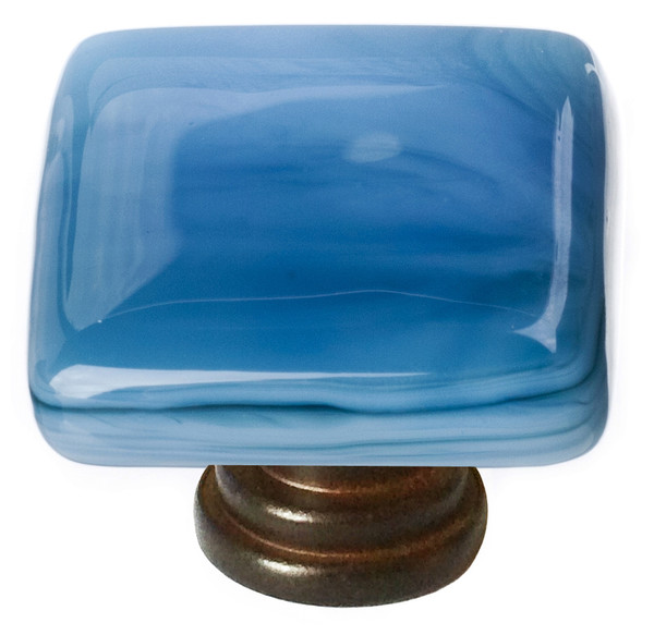 Sietto Cirrus marine blue knob with oil rubbed bronze base